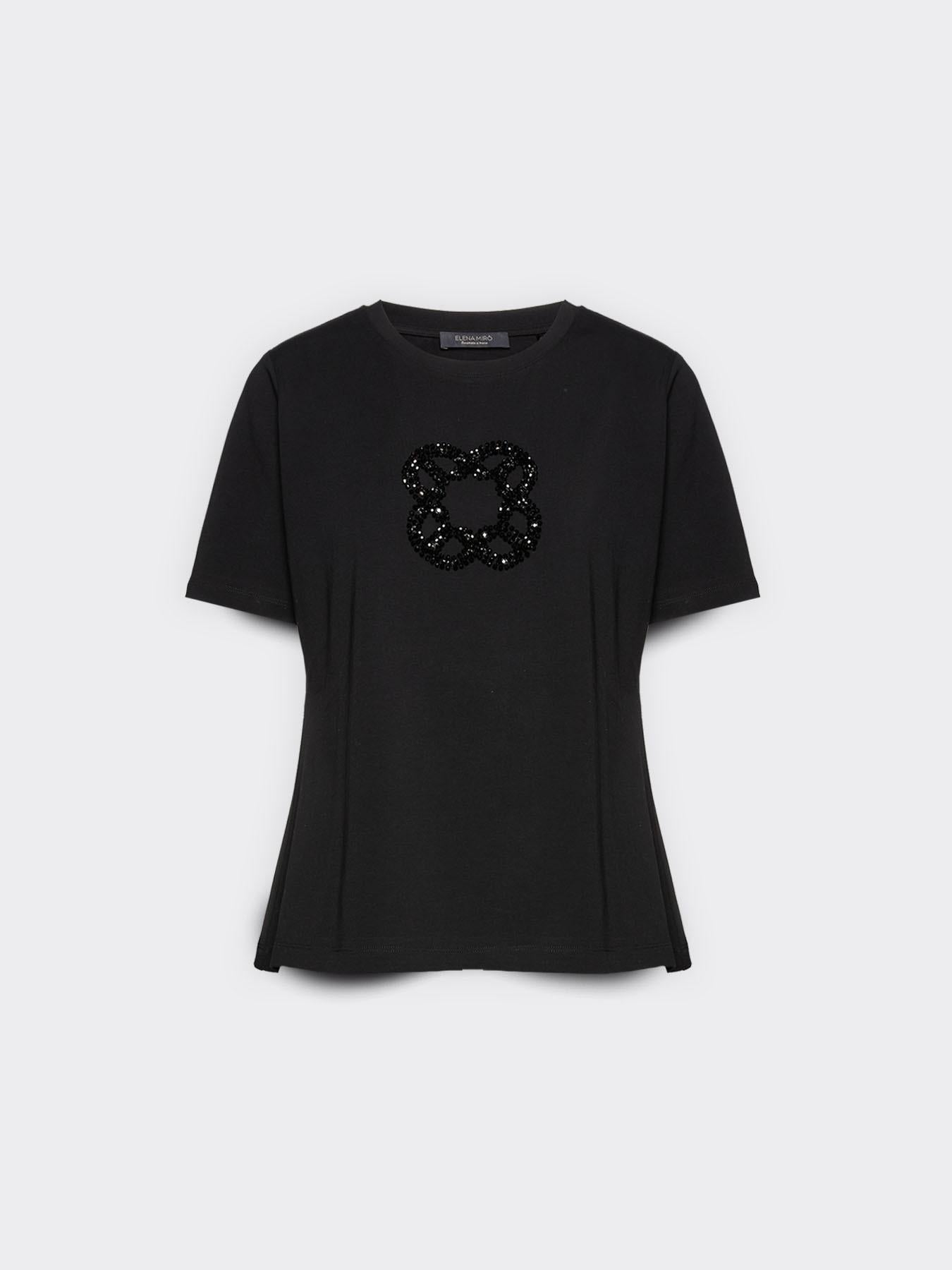T-shirt con ricamo Monogram<BR/> G071Z100627N 33 ELENA MIRO 