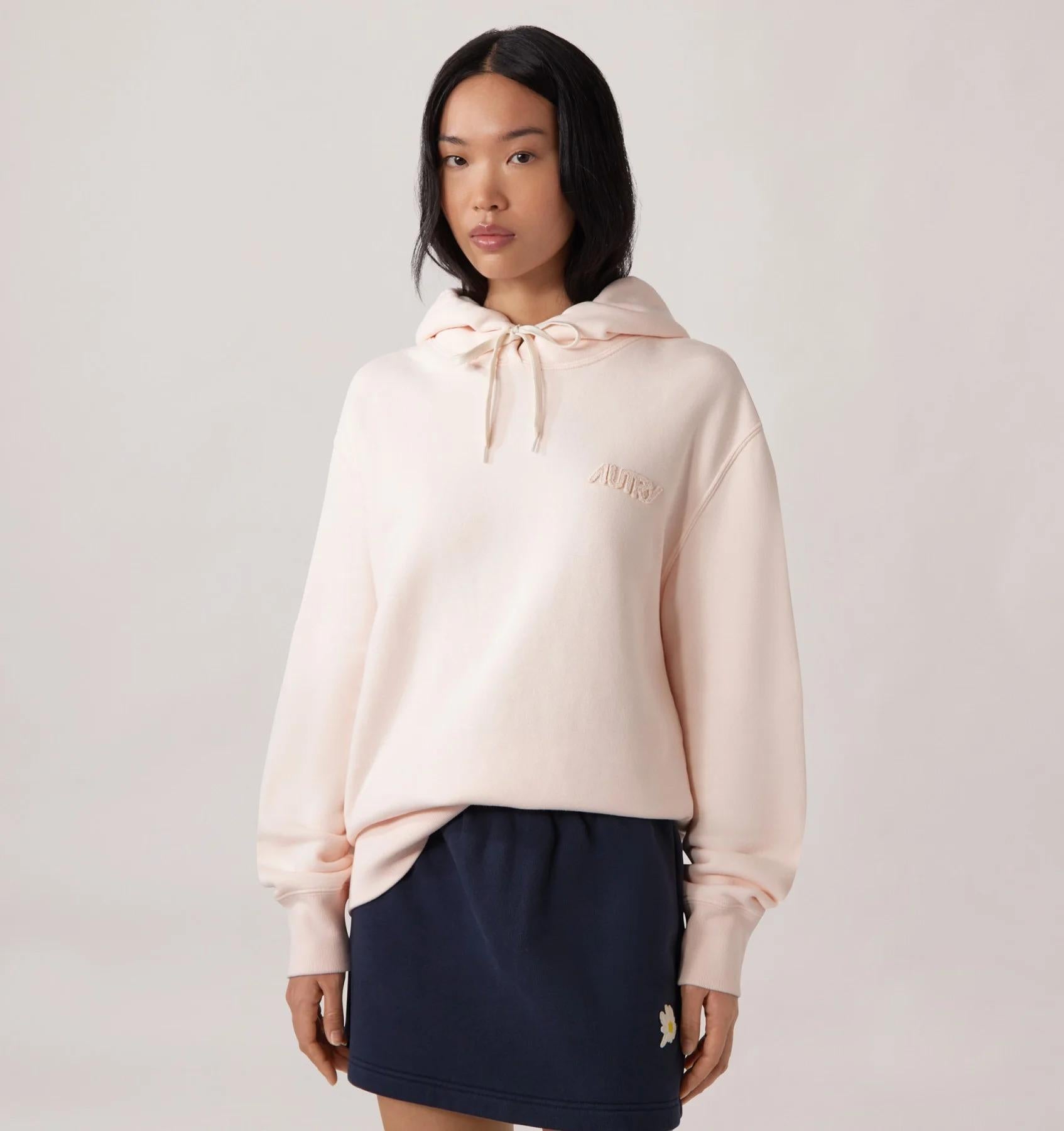 FELPA DONNA CON CAPPUCCIO E LOGO IN TONO DONNA<BR/> HOPW M1HE AUTRY ACTION SHOES 
