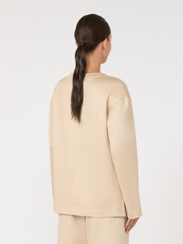 Felpa in misto seta con logo BERMA 001 MAX MARA 