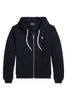Felpa in misto cotone con zip e cappuccio