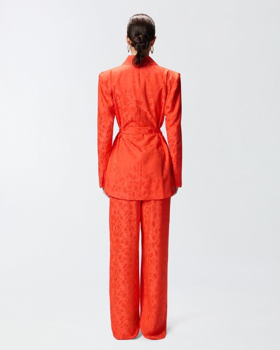 Giacca kimono in jacquard floreale<BR/> 106800A3AN A99 PINKO 