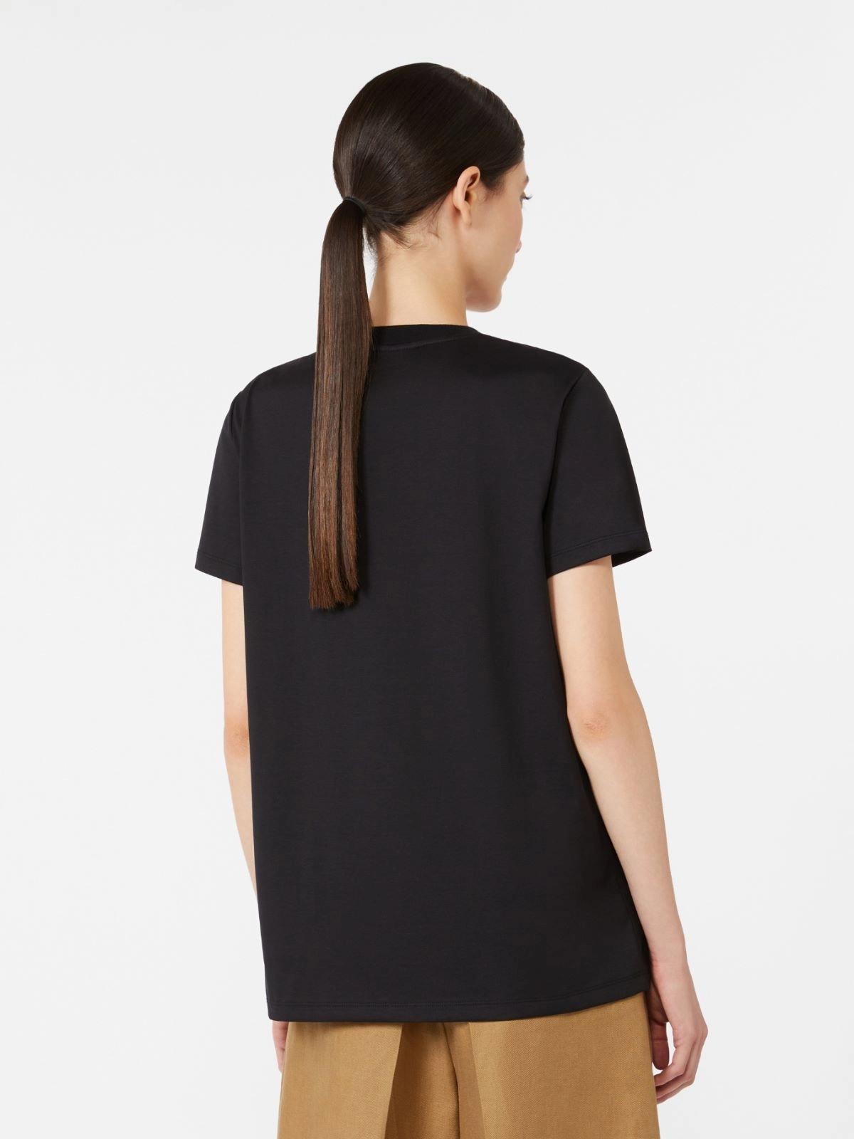 T-shirt in jersey di cotone - Nero<BR/> MXMSPADINO 018 MAX MARA 