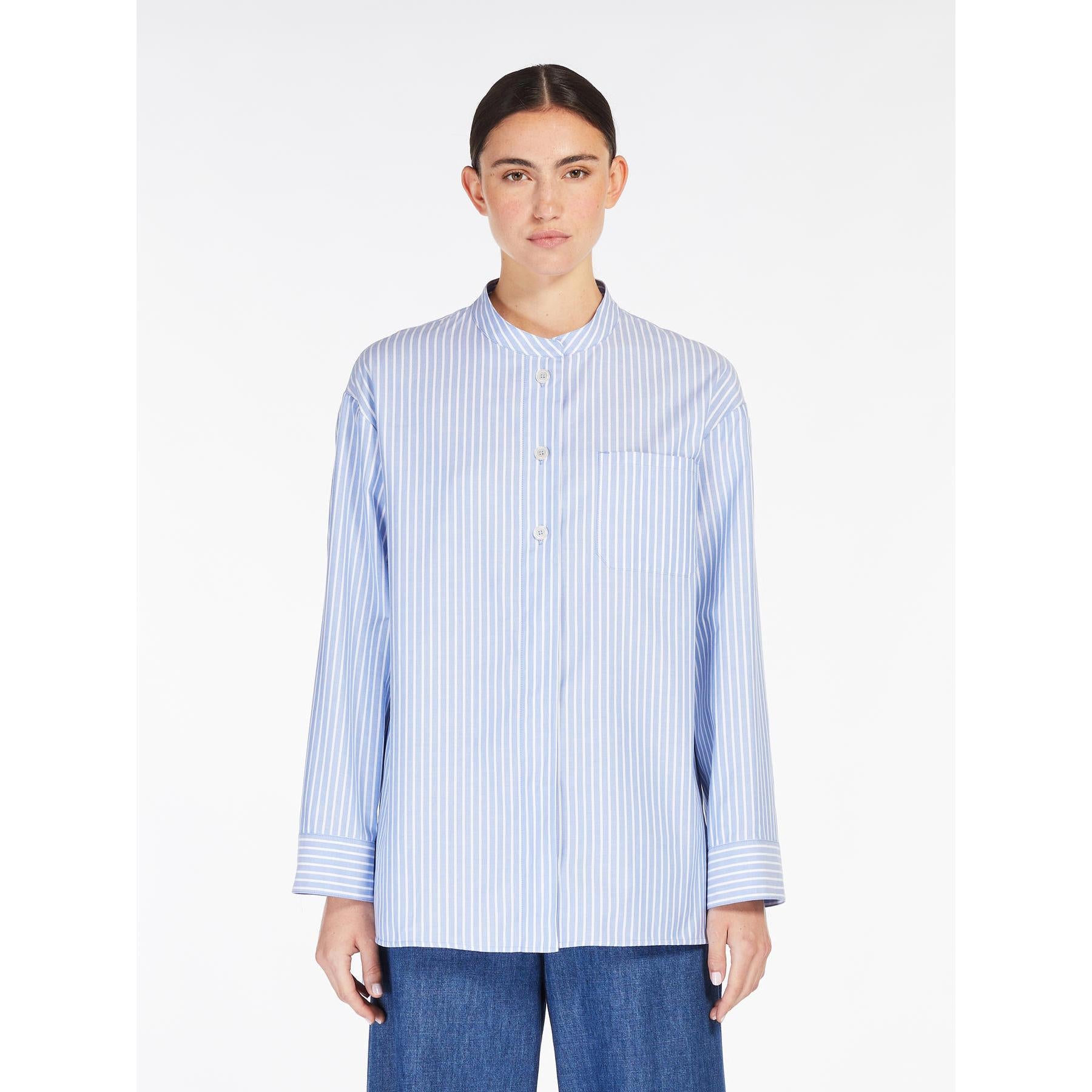 Camicia donna in puro cotone a righe BREMA 002 S MAX MARA 