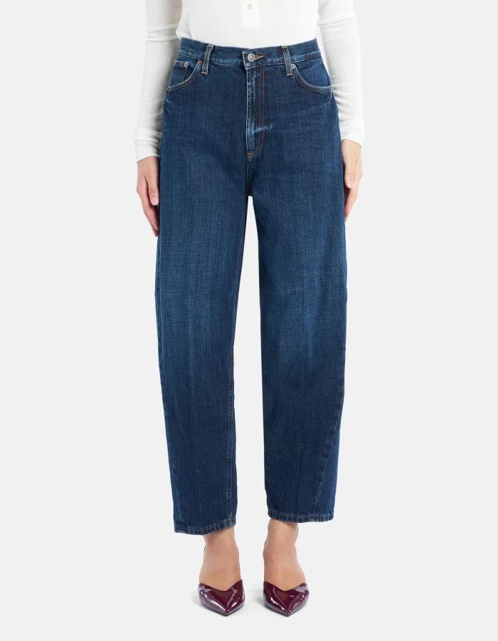 Jeans Bessie loose in denim fisso<BR/> DP784DFE311LL1 800 DONDUP 
