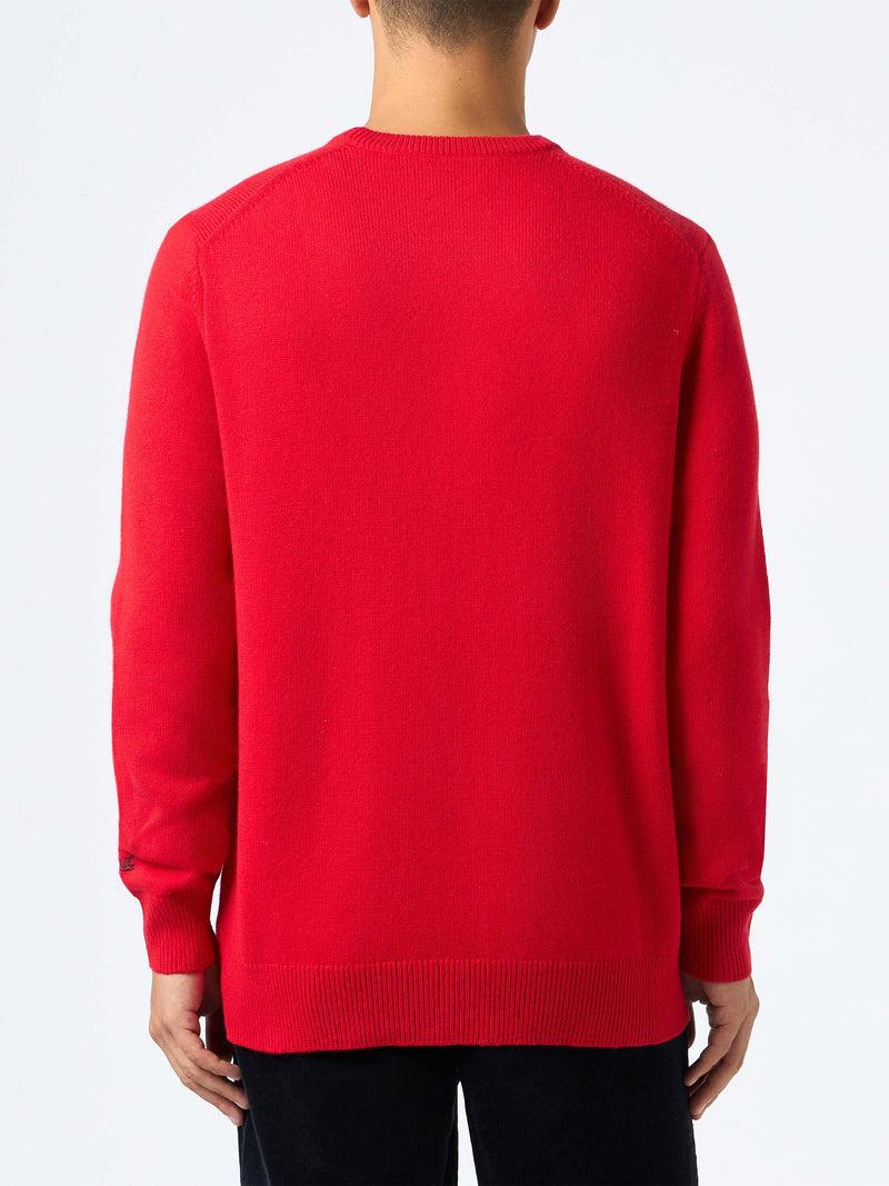 Maglione uomo in misto lana collo a giro