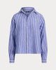 Camicia ampia e corta in lino vichy