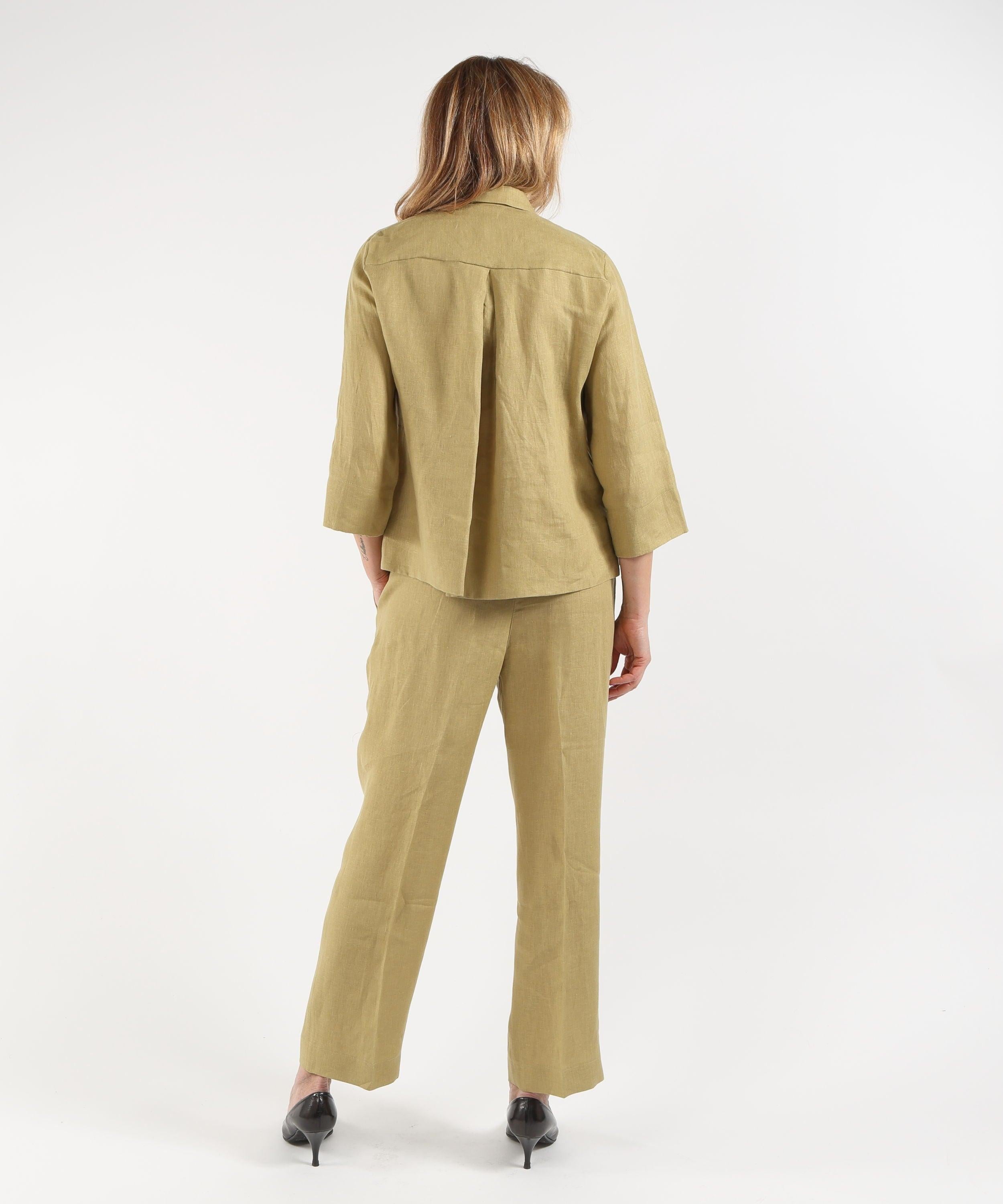 Pantaloni in lino<BR/> P007P000494N A5 ELENA MIRO 