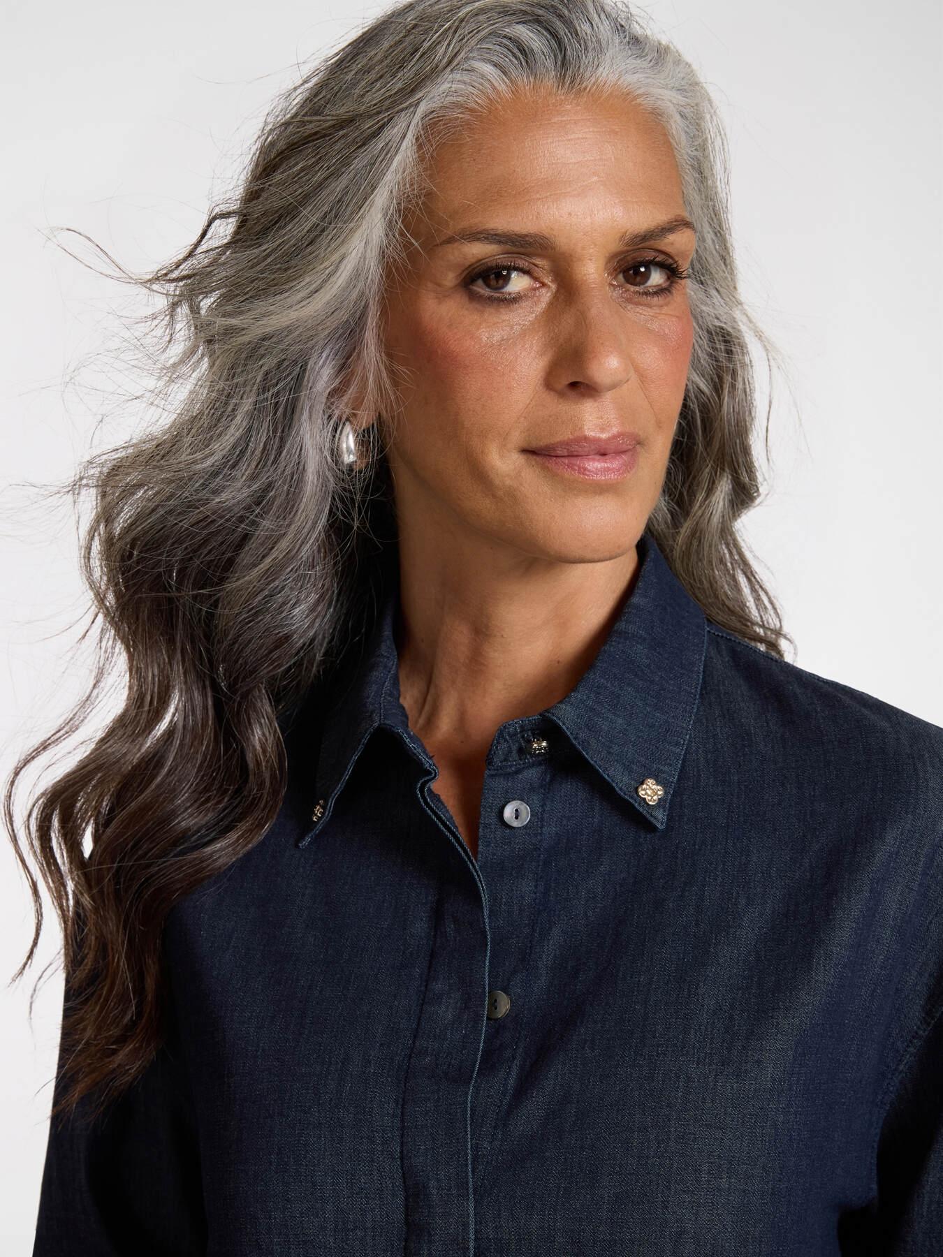 Camicia in chambray<BR/> 5410P000265N 34 ELENA MIRO 