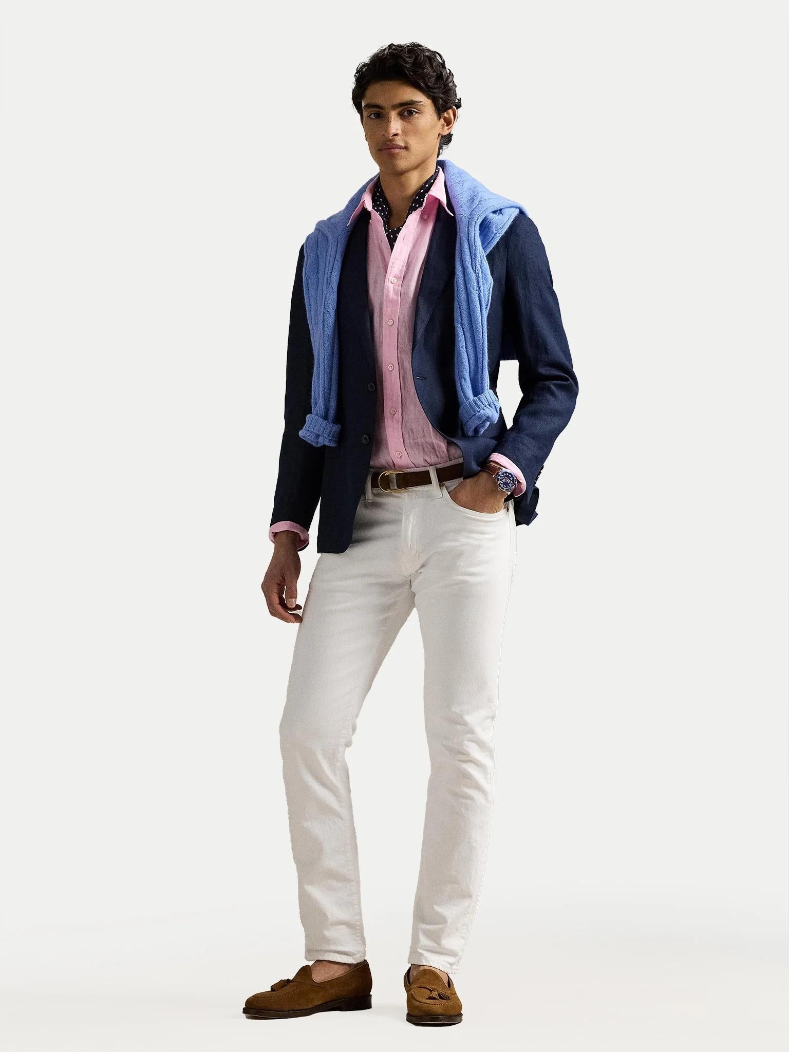 Camicia uomo in puro lino 710968915 002 RALPH LAUREN 