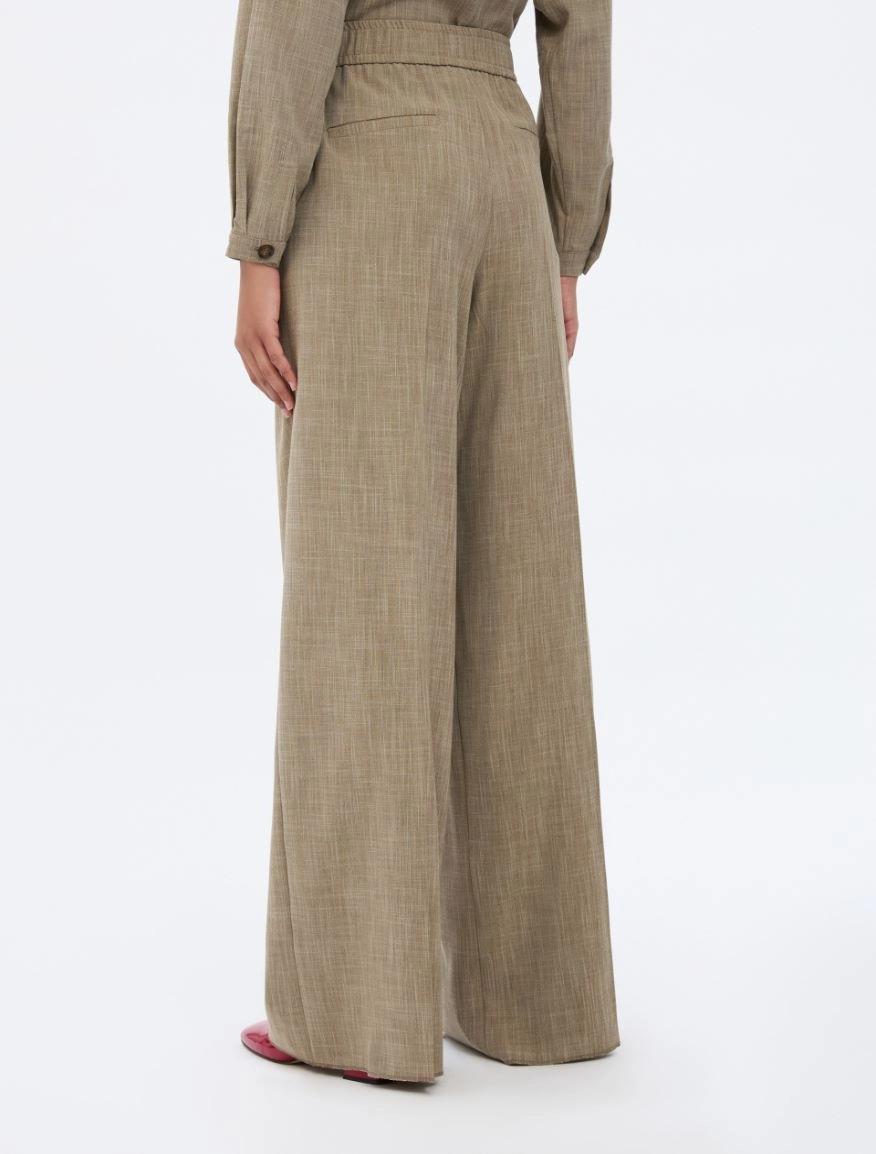 PANTALONI PALAZZO<BR/>OLIVA IBLODINO 002 IBLUES 