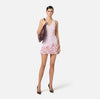 Top donna in viscosa a coste con scollo a V