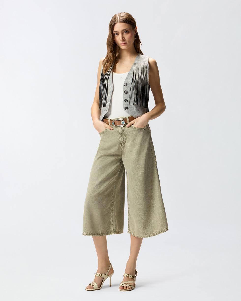 Canotta con applicazione dorata Love Birds<BR/> 100807A338 Z05 PINKO 