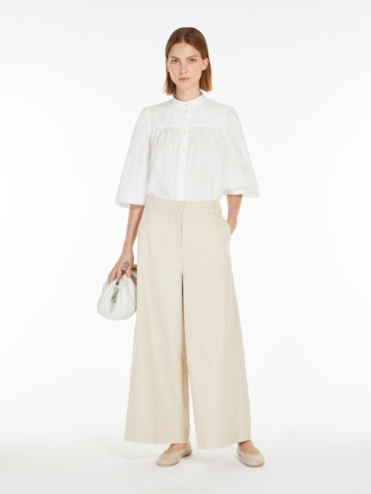 Pantalone donna ampio in drill di cotone DISCO 001 WEEKEND 