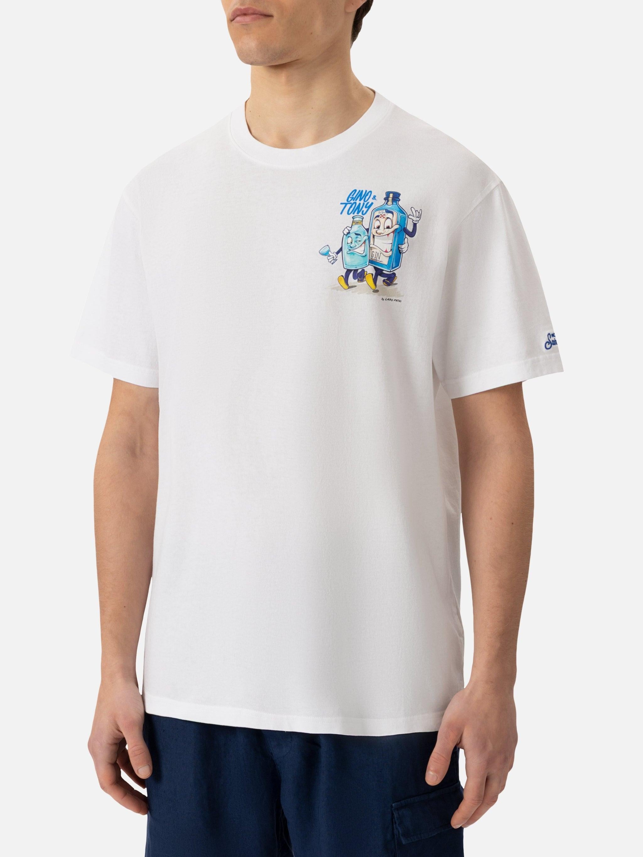 T-shirt da uomo in cotone con stampa