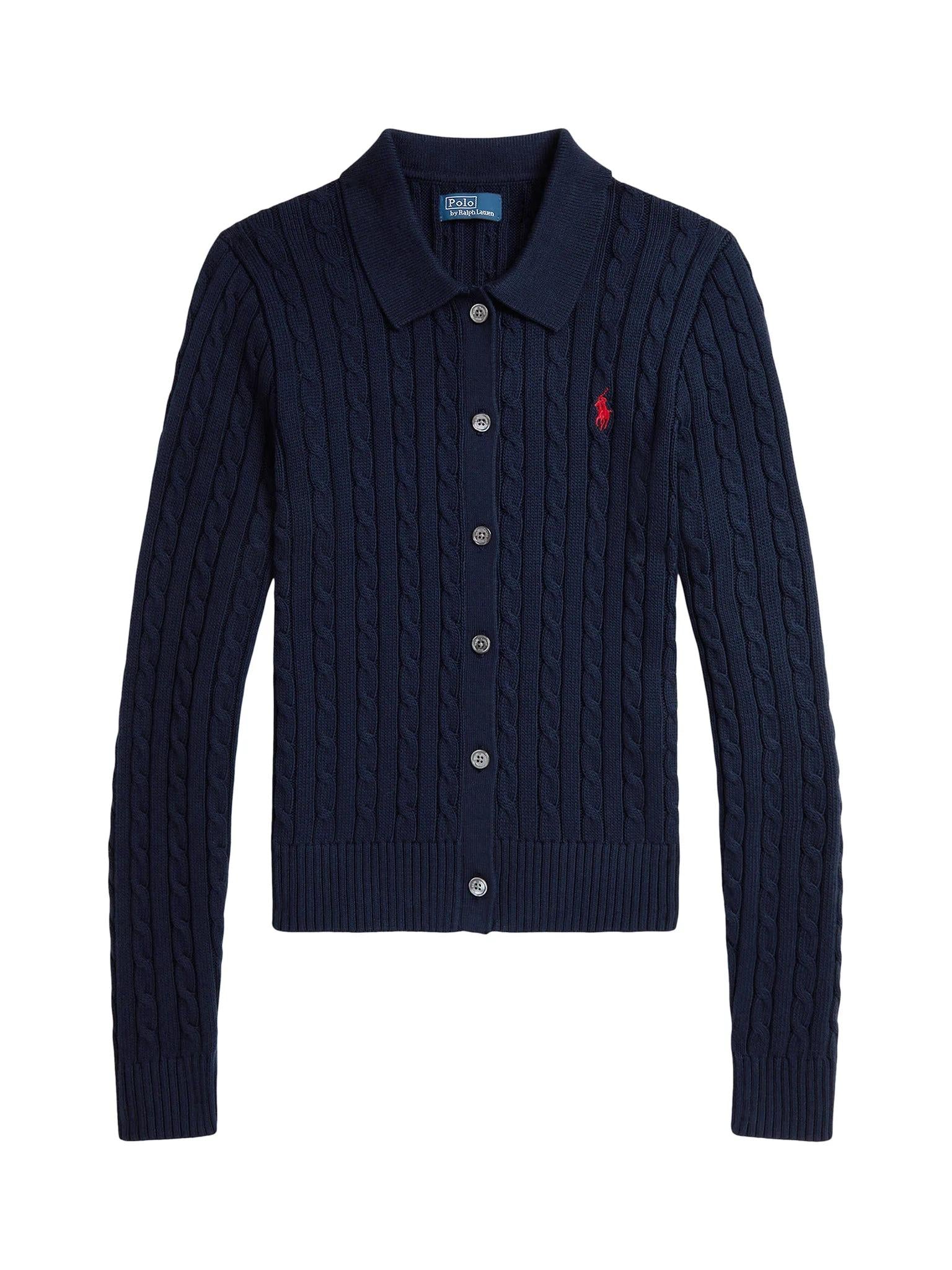 Cardigan in cotone lavorazione a trecce 211971881 501 RALPH LAUREN 