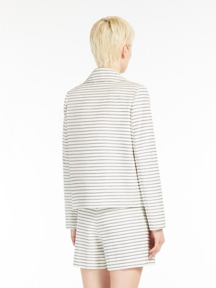 Giacca in ottoman di cotone a righe ASSUAN 001 WEEKEND 