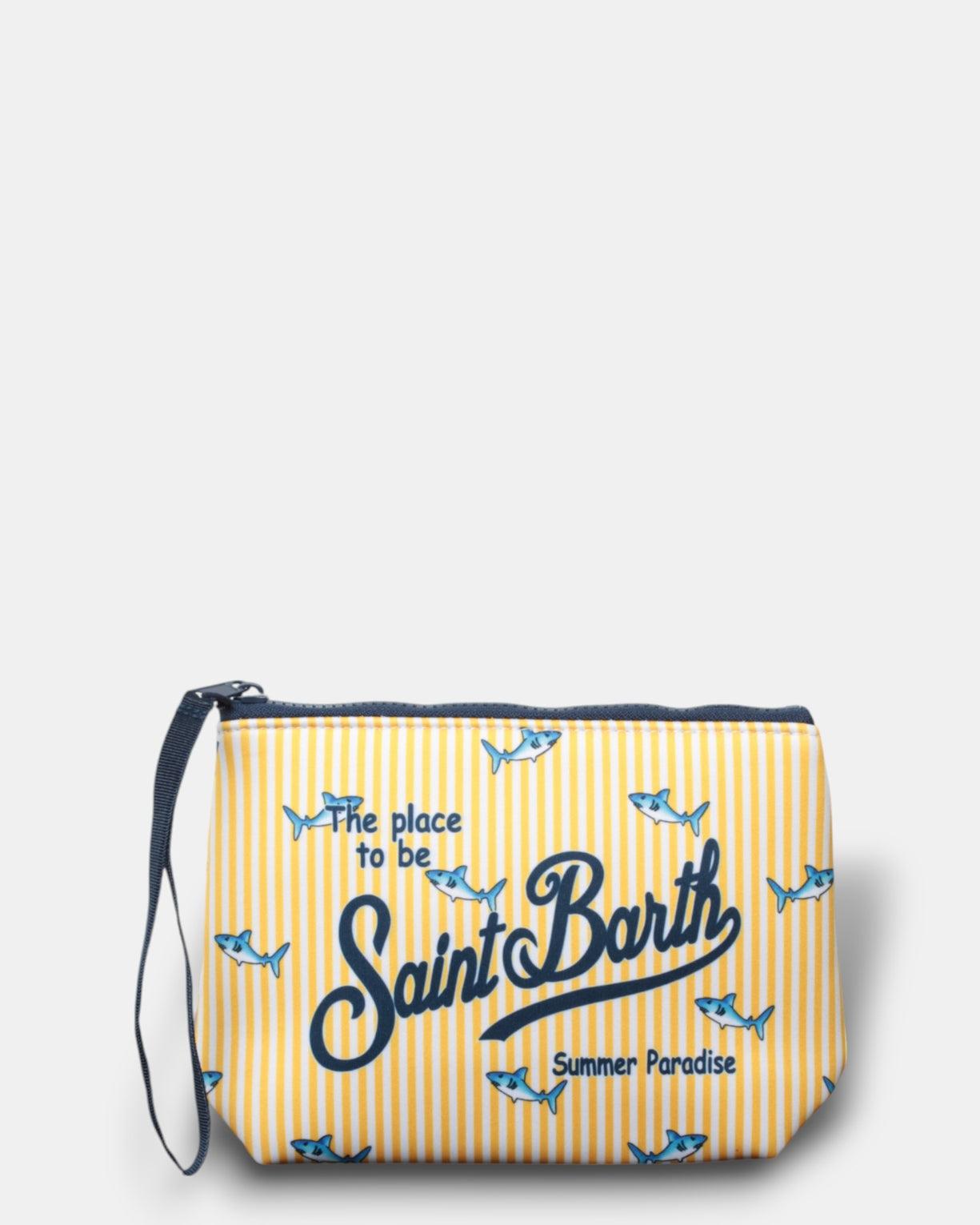 Pochette Aline in scuba con stampa strisce squali ALIN001 00323H MC2 SAINT BARTH 