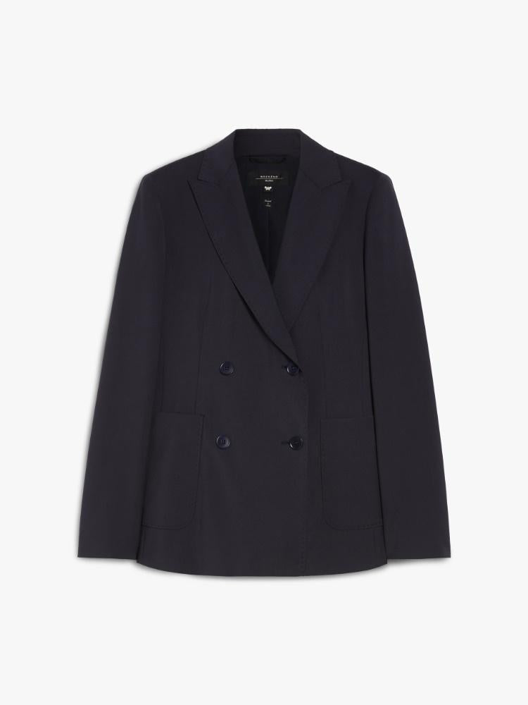 Blazer donna doppiopetto in tela di lana stretch NERVOSO 001 WEEKEND 