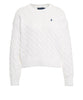 Maglione in cotone con lavorazione a trecce