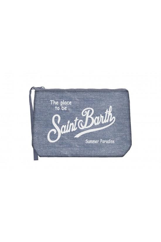 Pochette Aline in lino denim ALI0004 00262L MC2 SAINT BARTH 