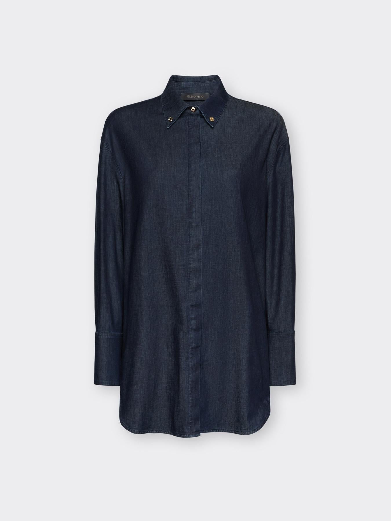 Camicia in chambray<BR/> 5410P000265N 34 ELENA MIRO 
