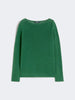 Maglia basic in filato di lino - Verde