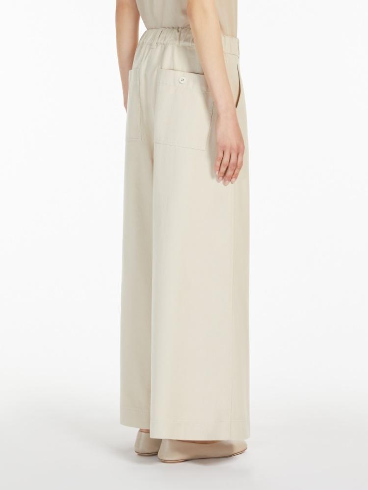 Pantalone donna ampio in drill di cotone DISCO 001 WEEKEND 