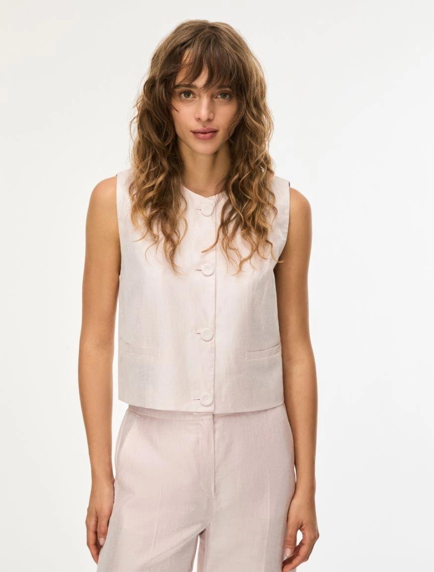 GILET GIROCOLLO<BR/>Cipria IBLALBERO 002 IBLUES 