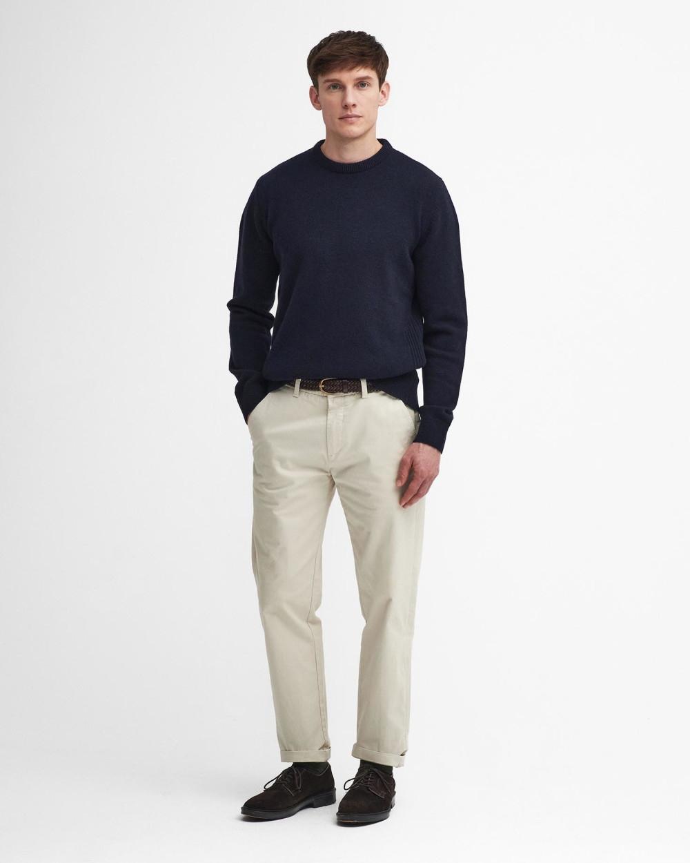 Maglione girocollo in pura lana Holden MKN1576 NY91 BARBOUR 