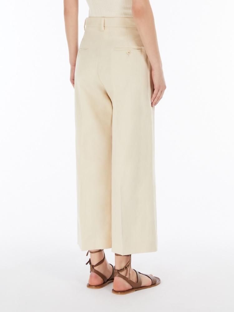Pantalone donna cropped in misto lino ZIRCONE 016 WEEKEND 