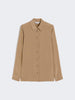 Camicia in cady di seta stretch