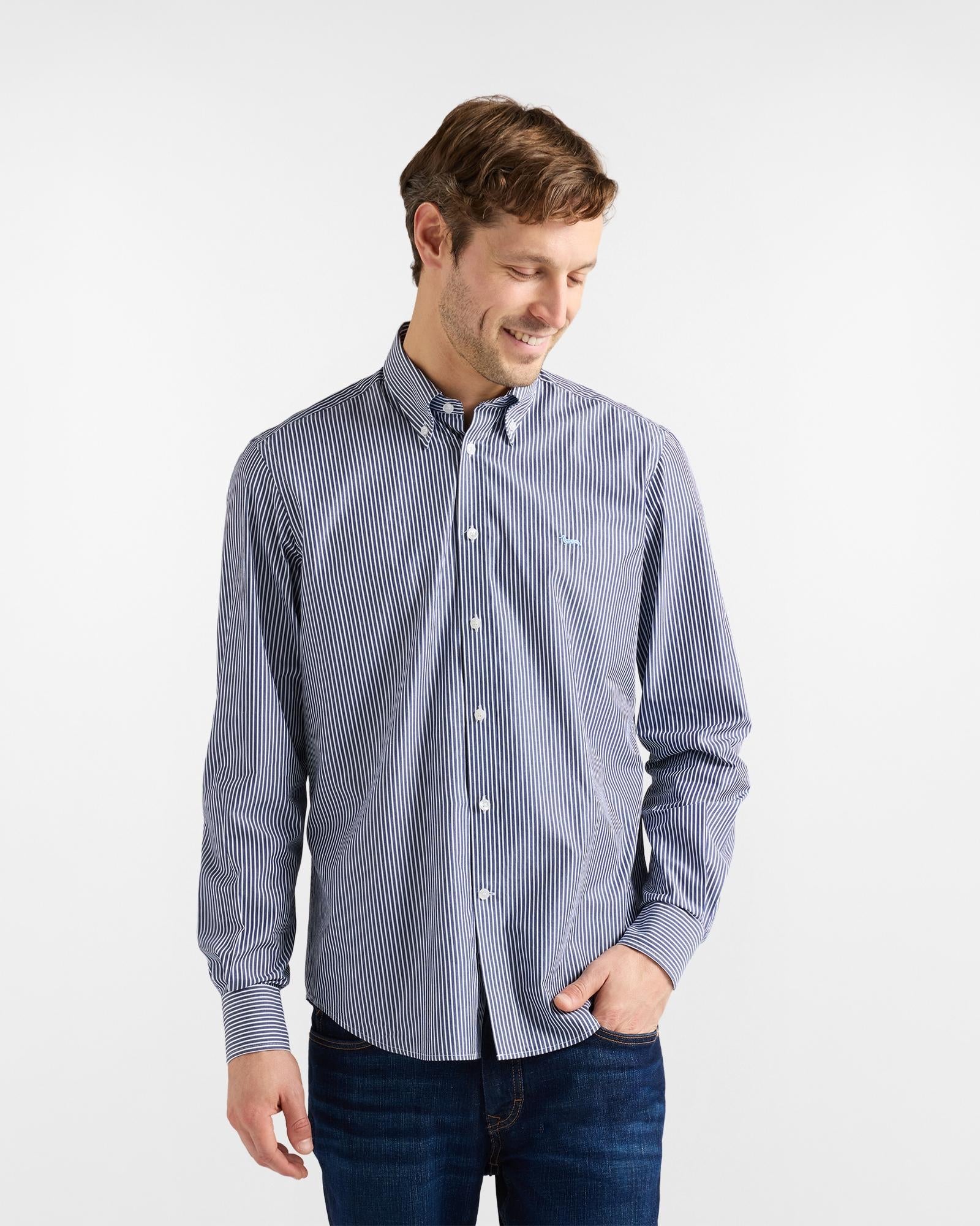 Camicia a righe regular fit<BR/> CRQ074013436B 802* HARMONT & BLAINE 