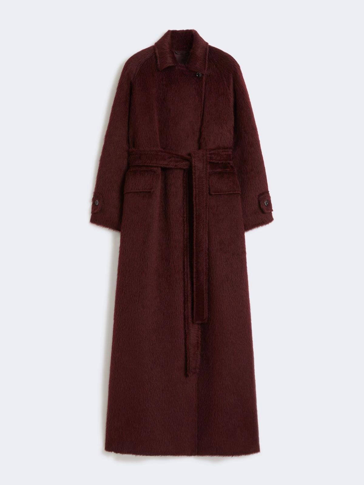 Cappotto lungo in alpaca e lana - Ciliegia<BR/> ALBATA1234 003 MAX MARA 