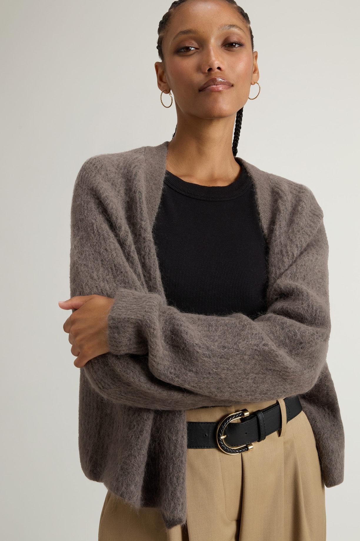 Cardigan in misto alpaca e lana tinto in capo<BR/> CFWWKN2011FRUF5000 7424 WOOLRICH 