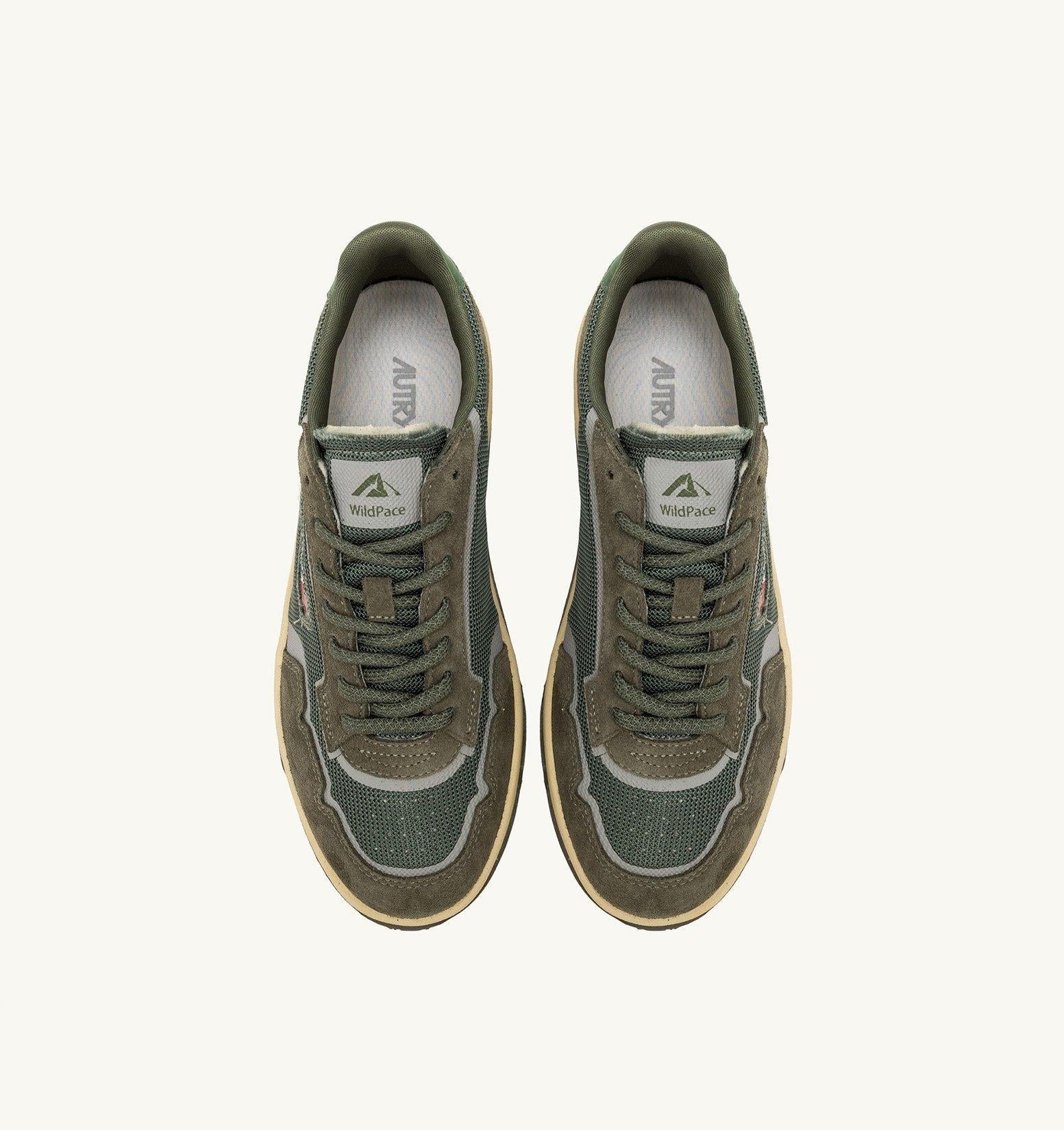 SNEAKERS WILDPACE LOW IN MESH E SUEDE COLORE SCHIO E MILITARY