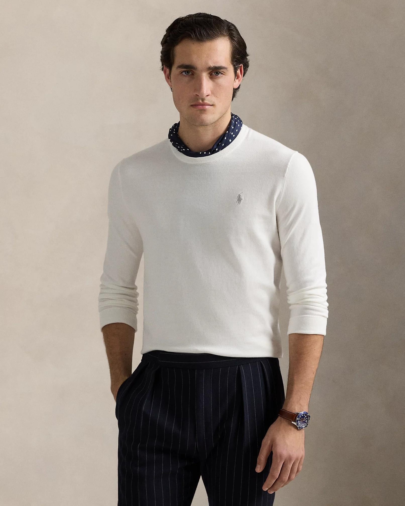 Maglia in cotone effetto texture 710890558 506 RALPH LAUREN 