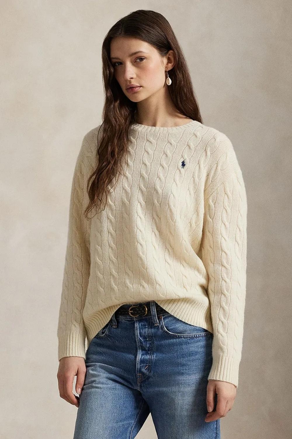 Maglia in misto lana a trecce 211972115 004 RALPH LAUREN 