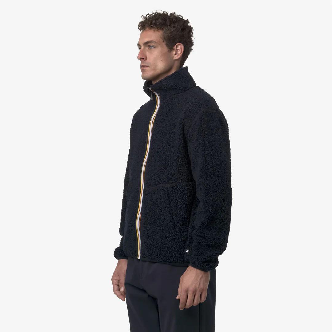 PASCAL SHERPA POLAR REVERSIBLE<BR/>BLUE DEPTH-BLUE DEPTH<BR/>Giacca in pile reversibile blu da uomo con effetto sherpa K3132PW A2B K-WAY 