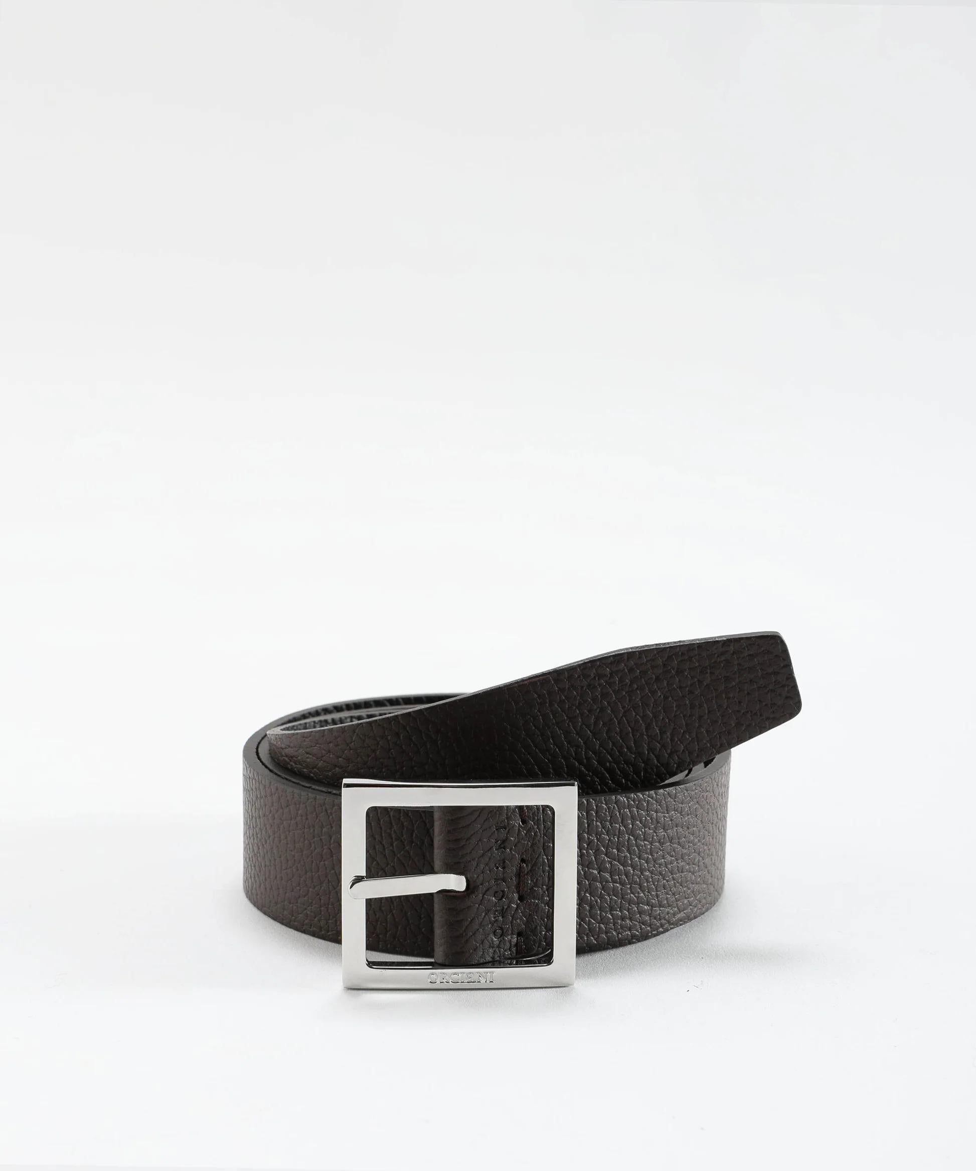 ORCIANI Cintura reversibile Saffiano Double in pelle U08311DDO EBANO/NERO ORCIANI 