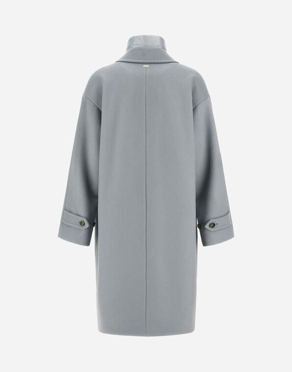 CAPPOTTO IN VELOUR WOOL CLOTH E NYLON ULTRALIGHT<BR/> CA000594D33477 9095 HERNO 