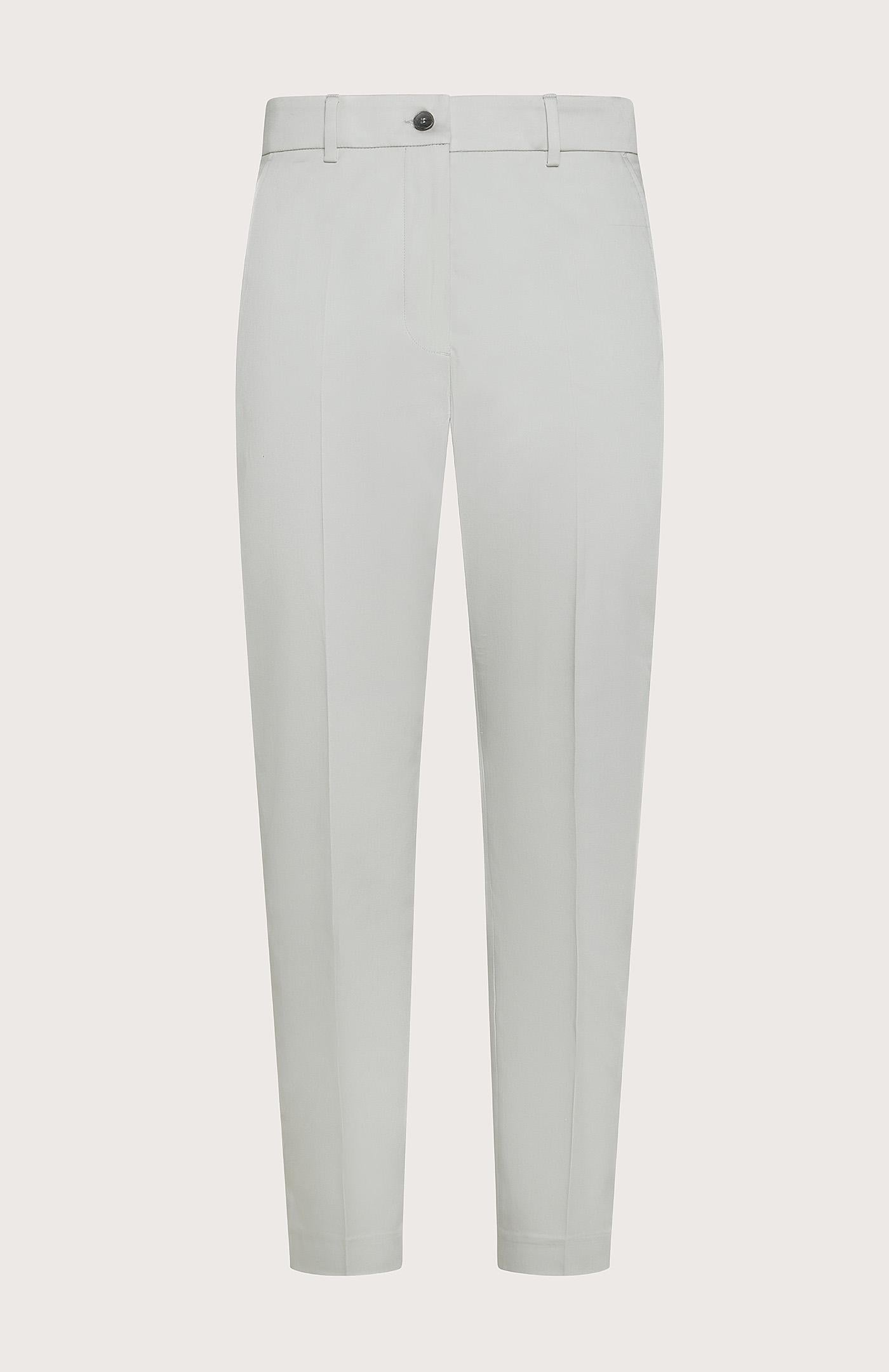 Pantalone donna in cotone rasato