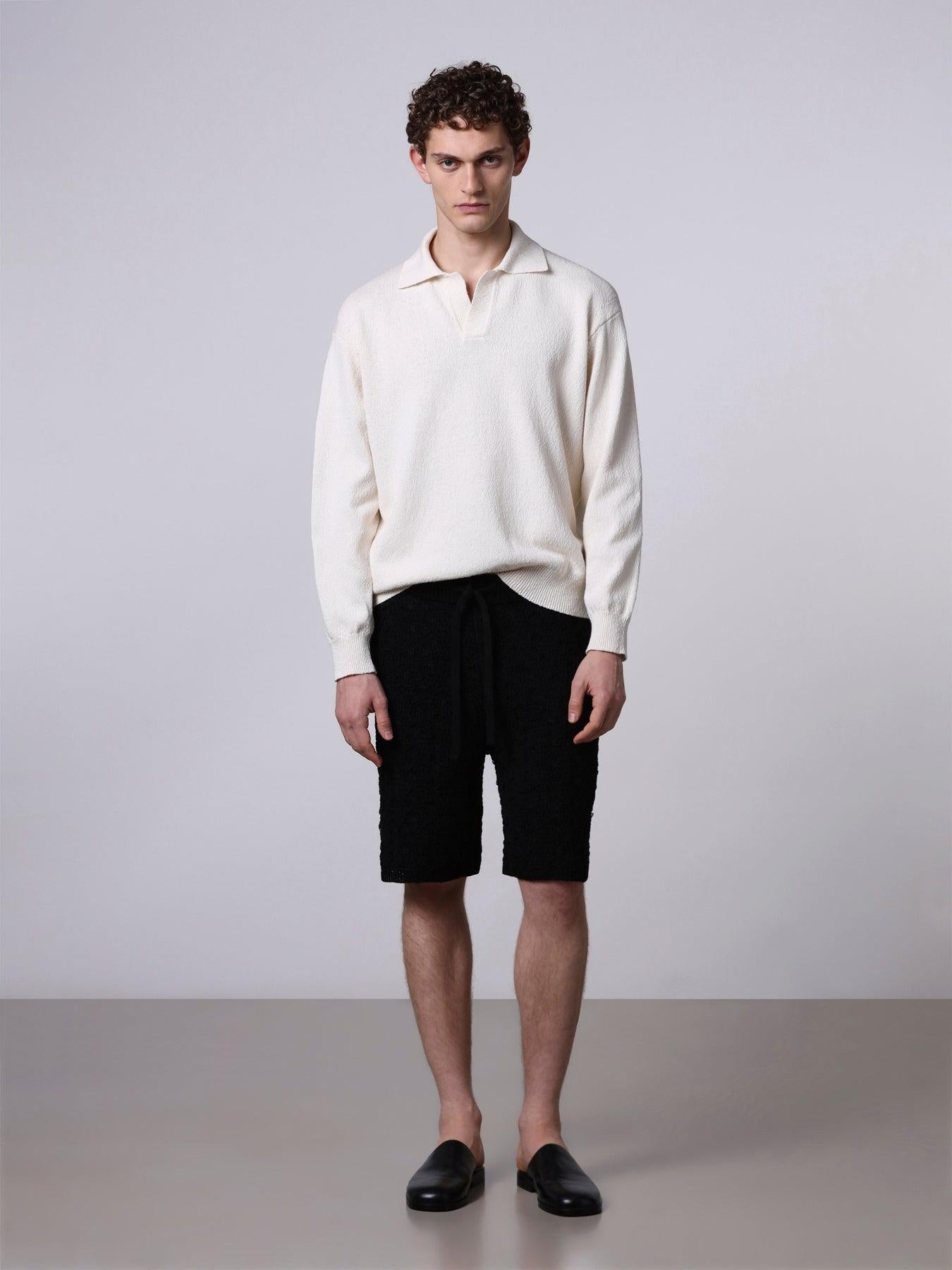 Polo texture irregolare<BR/> 261MYA25104 02 ROBERTO COLLINA 