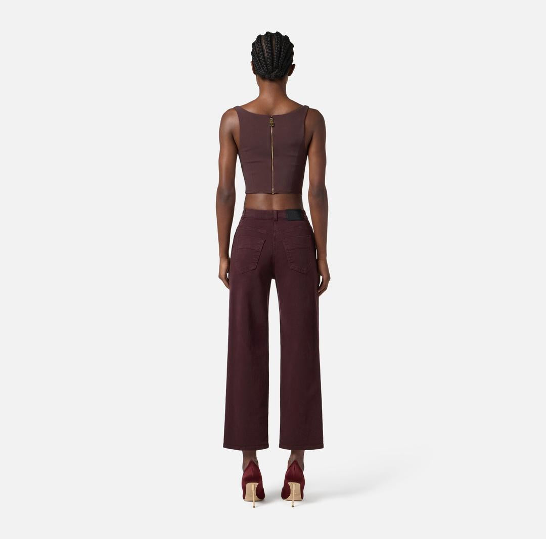 Jeans in drill di cotone PJ04D56E2 EA4 ELISABETTA FRANCHI 