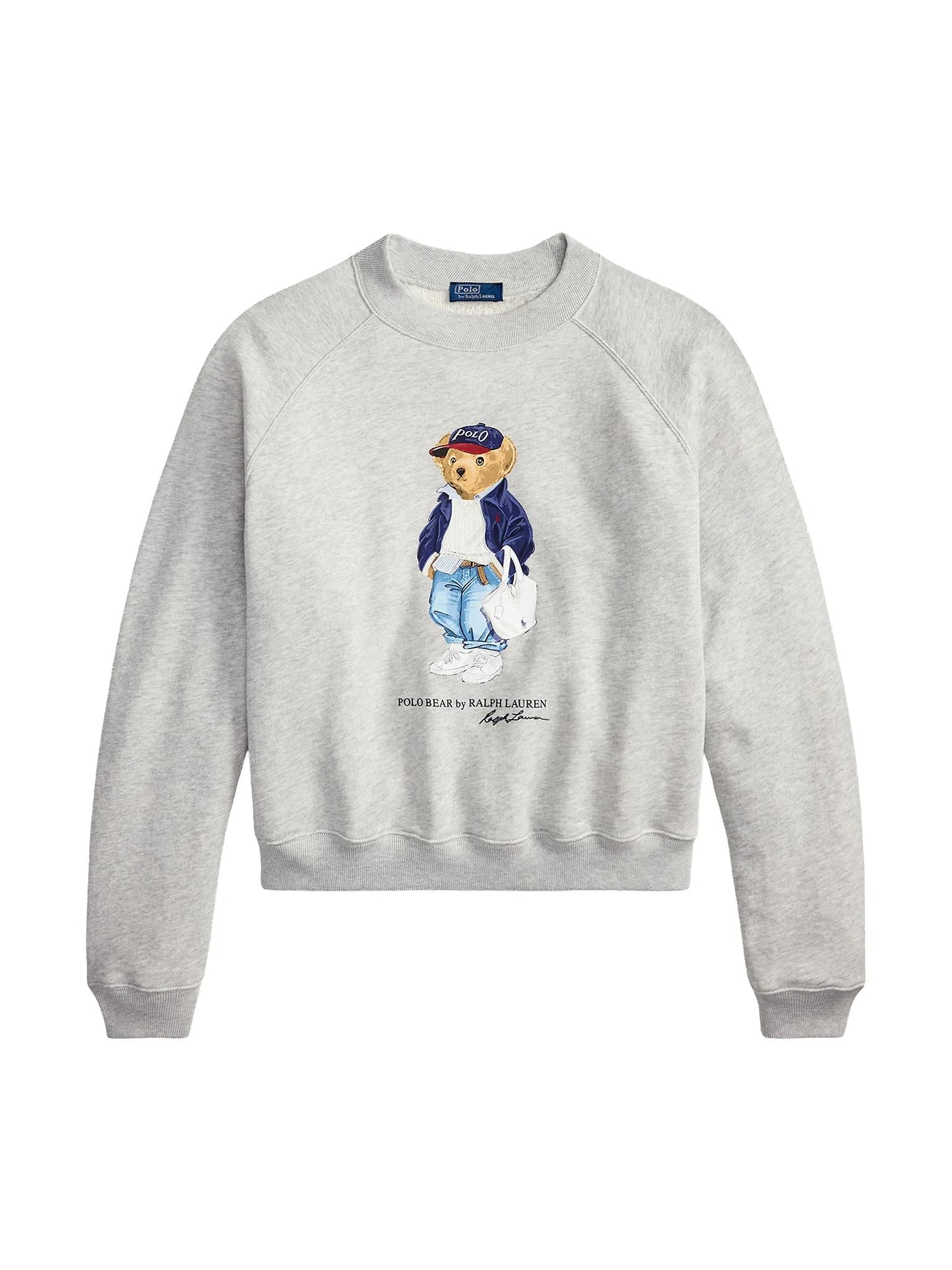 Felpa in misto cotone con orsetto Polo Bear 211A96185 001 RALPH LAUREN 