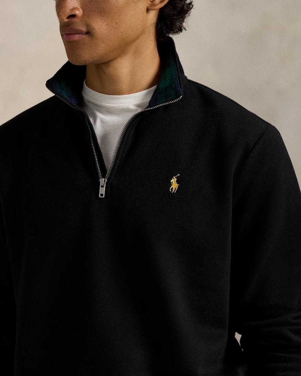 Felpa misto cotone mezza zip 710981468 001 RALPH LAUREN 