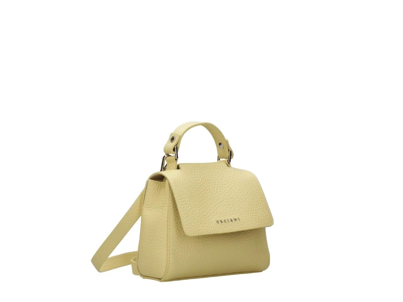 Borsa Sveva Soft Mini a mano in pelle con tracolla<BR/> B02019SOF CEDRO ORCIANI 