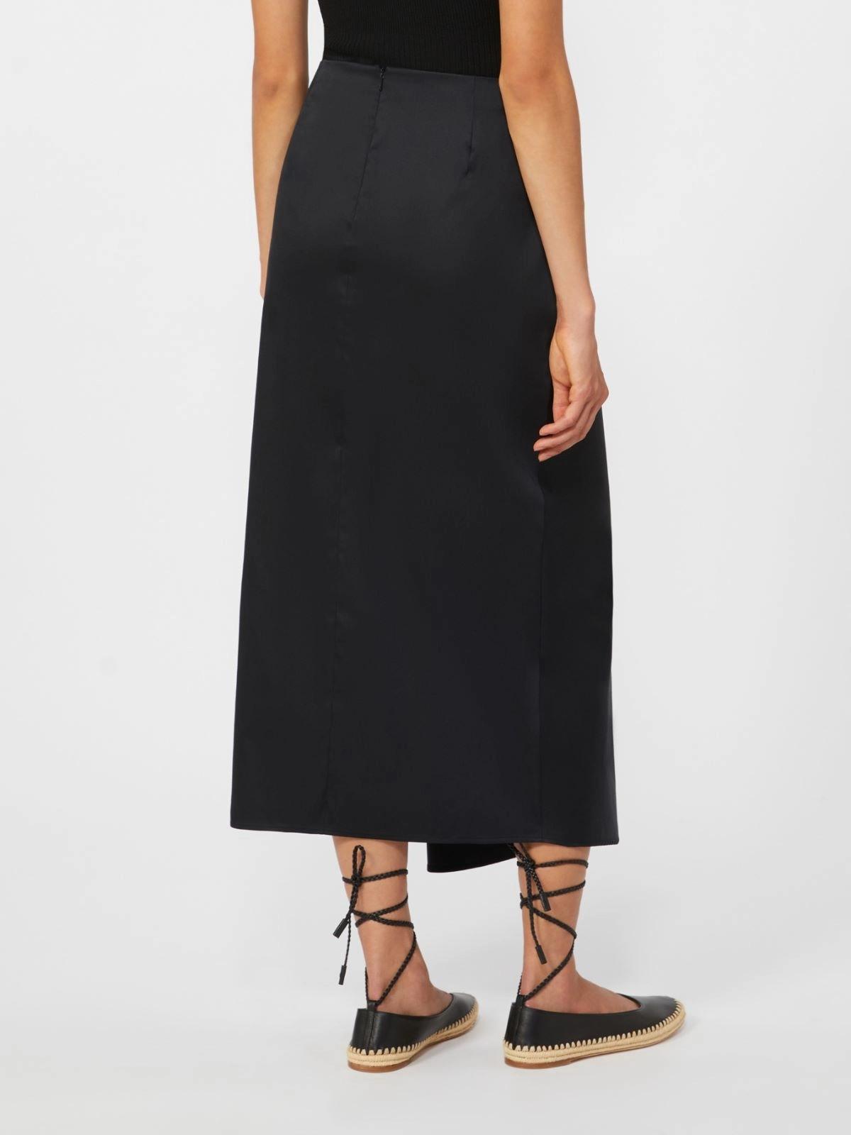 Gonna in raso di cotone - Nero<BR/> MXMPAGGI 002 MAX MARA 