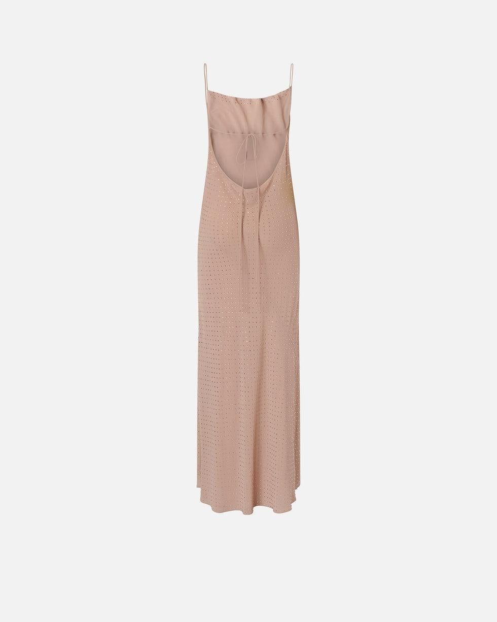 Abito slipdress lungo con strass<BR/> 106299A32X Q24 PINKO 