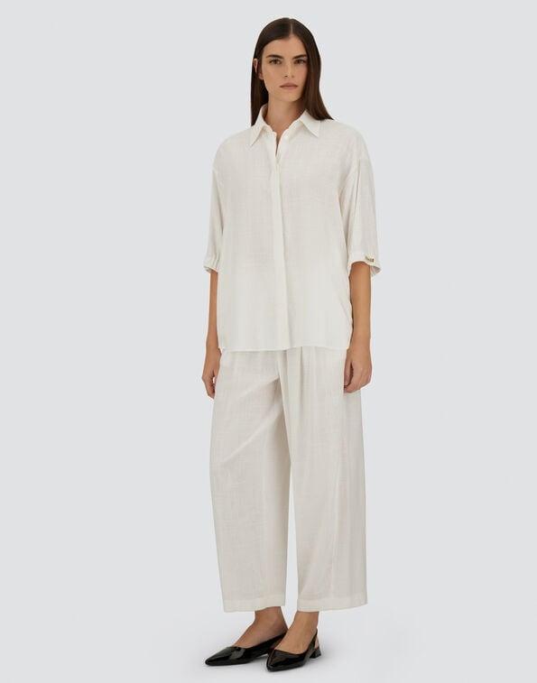 PANTALONI IN LINEN BLEND<BR/> PT000222D12689 1000 HERNO 
