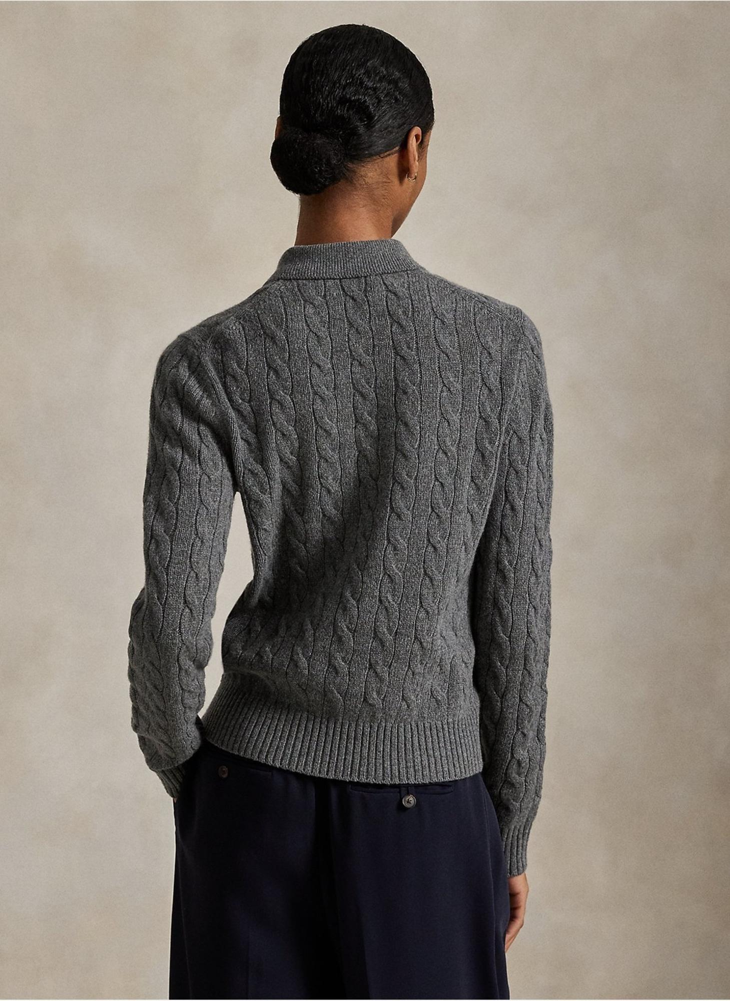 Polo in misto lana a trecce 211972132 500 RALPH LAUREN 